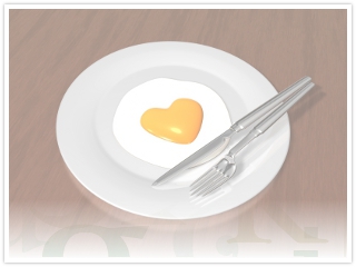 大好きな食べ物は卵ですと答えるイメージ